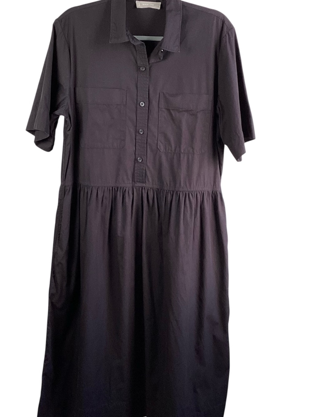 Everlane the parklet Shirt MIDI Dress Black Midi Shirt Dress 100% Cotton